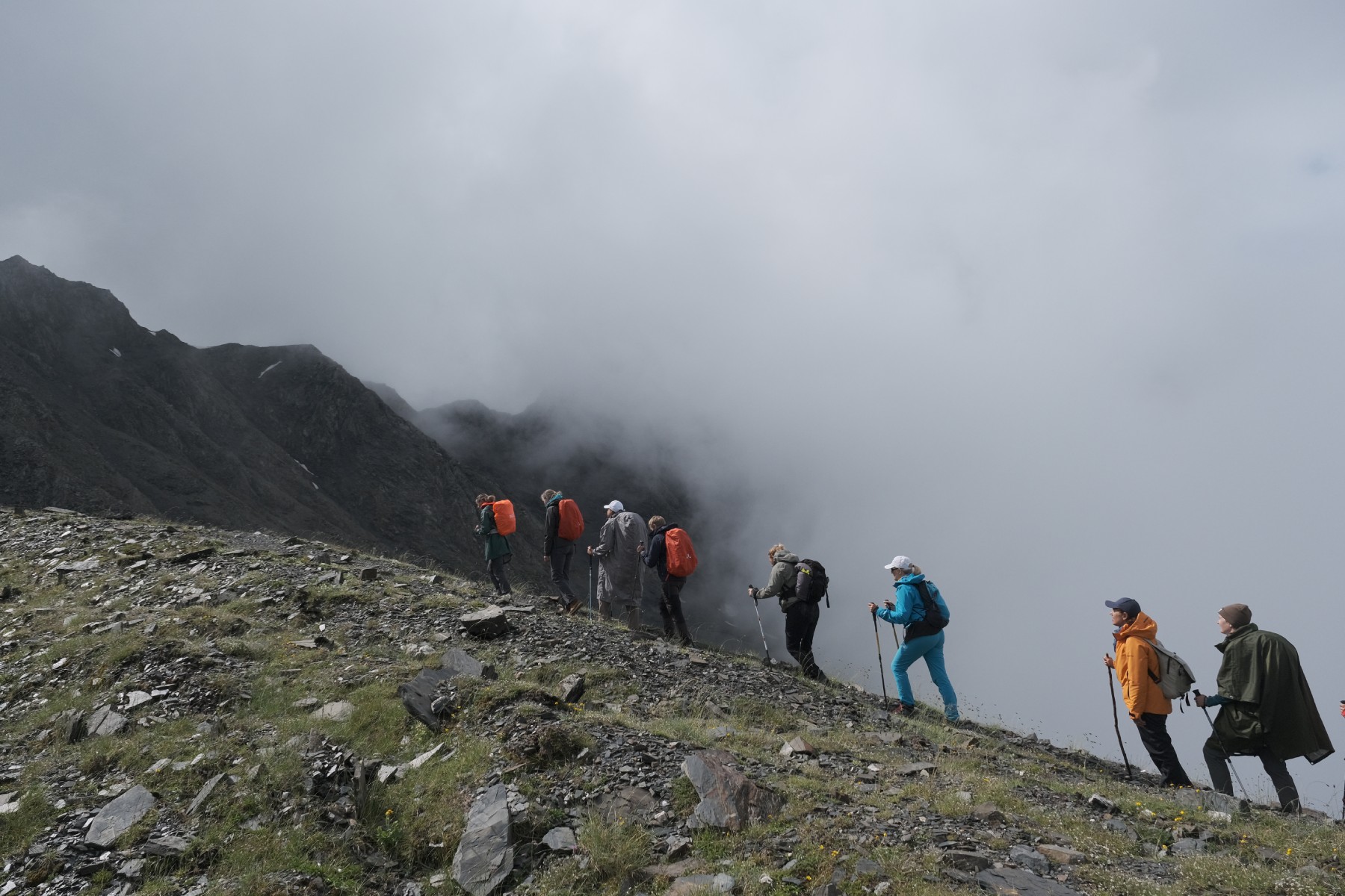Women exploring Georgian mountains